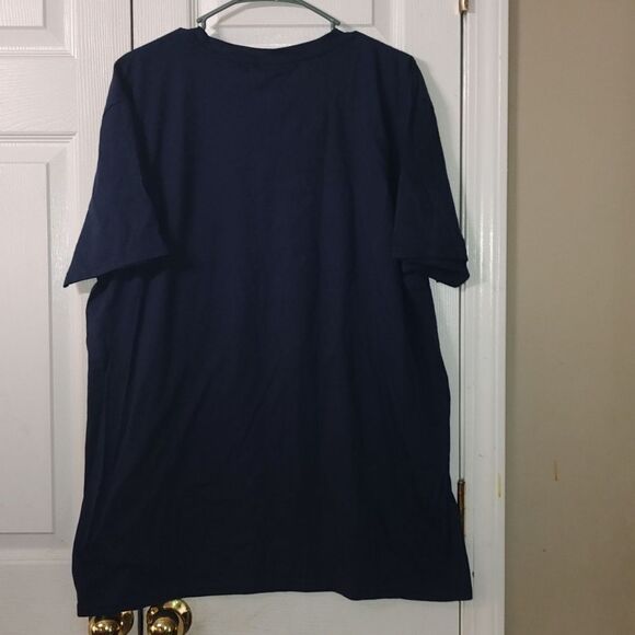 Santa HoHoHo navy blue short sleeve Christmas tshirt Christmas Sz XL - Picture 4 of 4